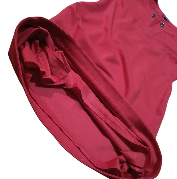 Tahari Women's Size 12P Vibrant Red Midi Dress - Picture 6 of 7